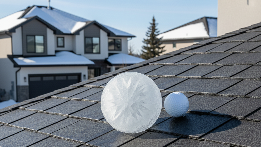 Euroshield Class 4 hail proof rubber roofing installation in Edmonton, Alberta